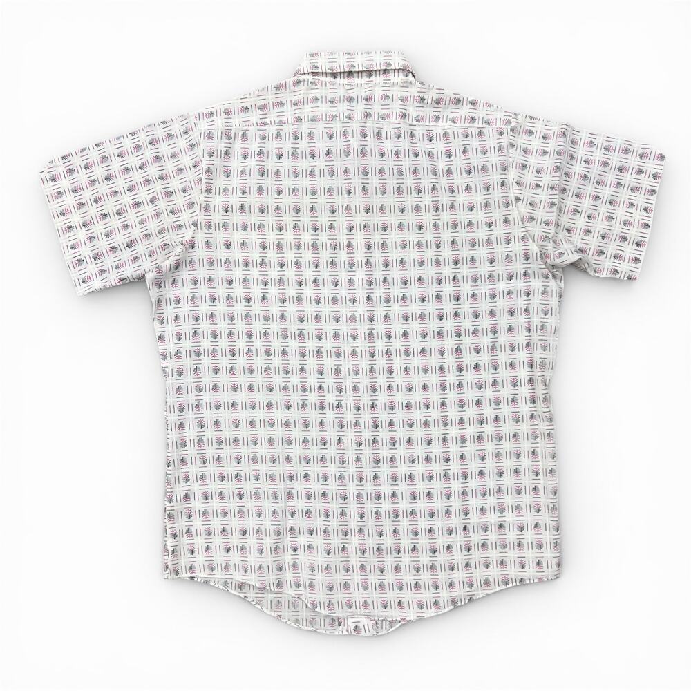 True Vintage MCM Fleetline PermaPress Dagger Collar Leaf Pattern Button Up Shirt - Picture 4 of 9